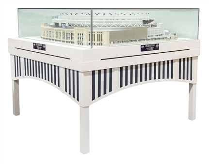2009 New Yankees Stadium Oversized Tabletop Model on 52x49” Base - Exact To Scale Replica with Functioning LED Lights Constructed by Artist Steve Wolf 